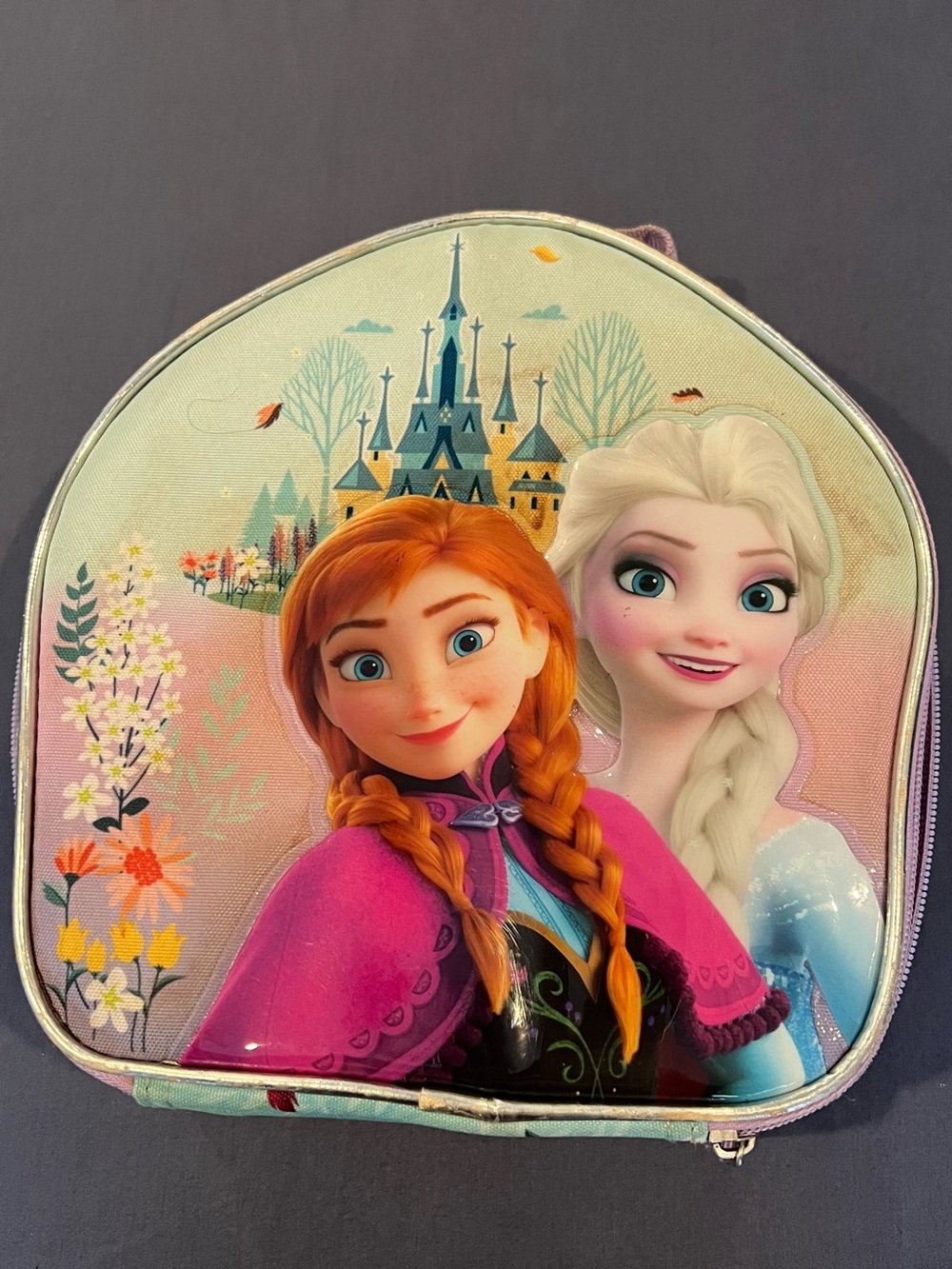 Disney girls Lunchpack with Anna & Elsa in Pink, Light Blue and Cream